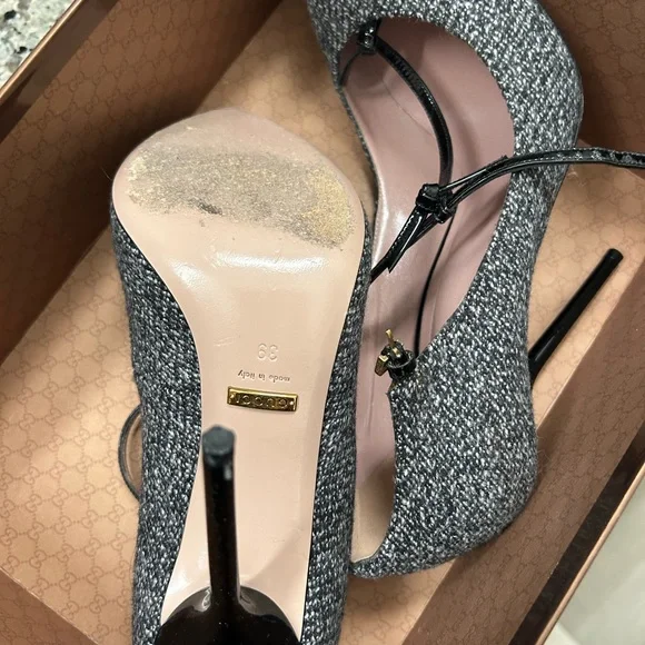 GUCCI TWEED BUSNESS BOSS  PUMP - Picture 4 of 6